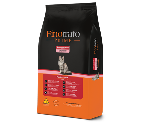 Finotrato Prime Gatos Castrados Salmão 10kg