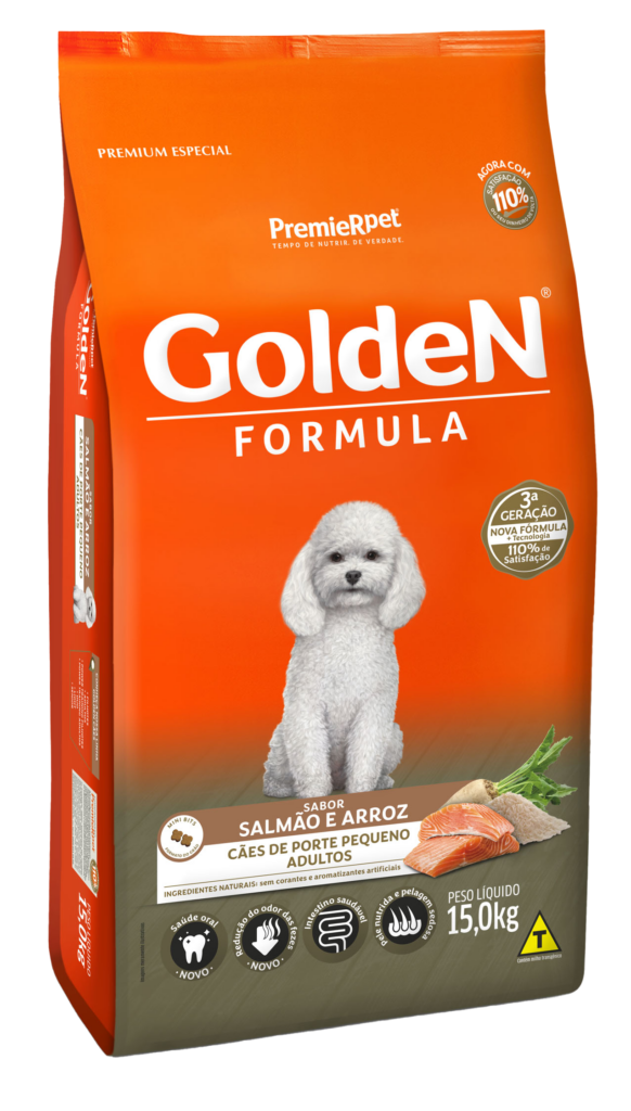 Golden Formula Adultos Porte Pequeno, Salmão e Arroz 15kg