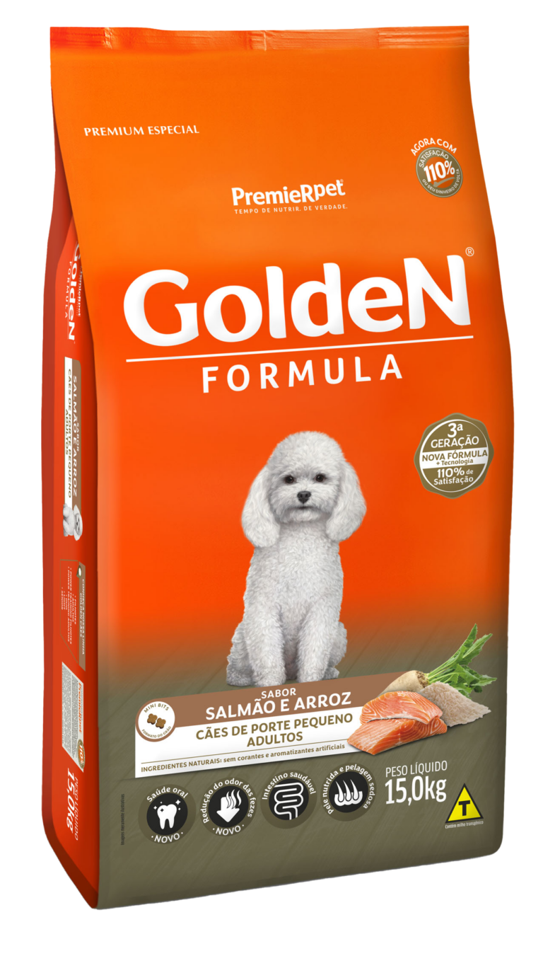 Golden Formula Adultos Porte Pequeno, Salmão e Arroz 15kg