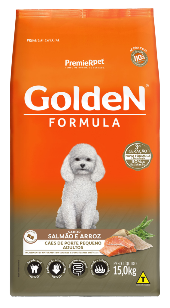 Golden Formula Adultos Porte Pequeno, Salmão e Arroz 15kg