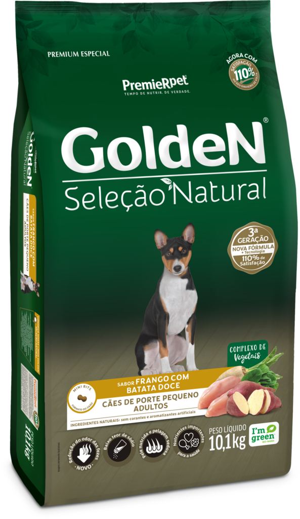 Golden Seleção Natural Adultos Porte Pequeno, Frango & Batata-doce 10kg