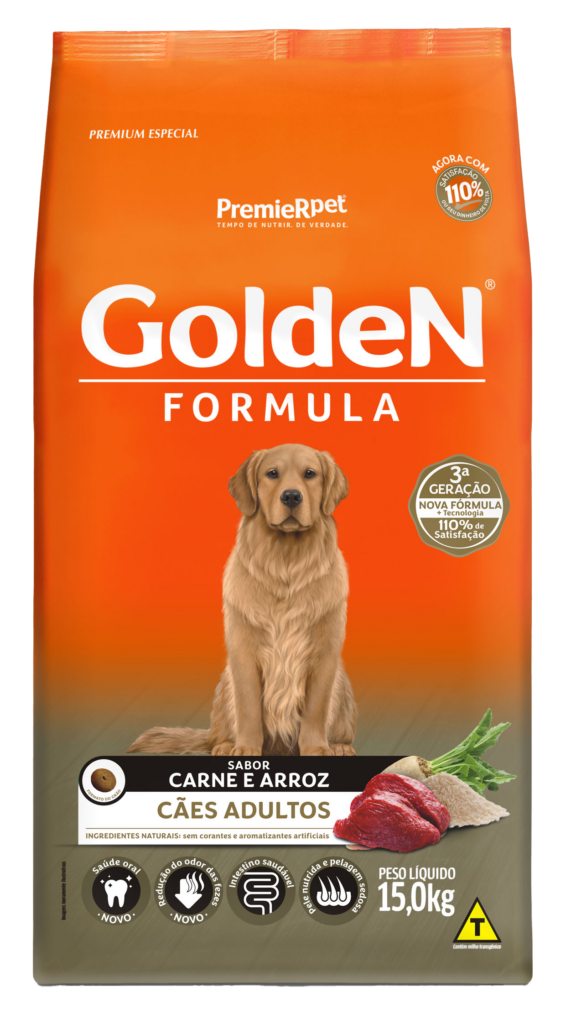 Golden Formula Adultos, Carne e Arroz 15kg