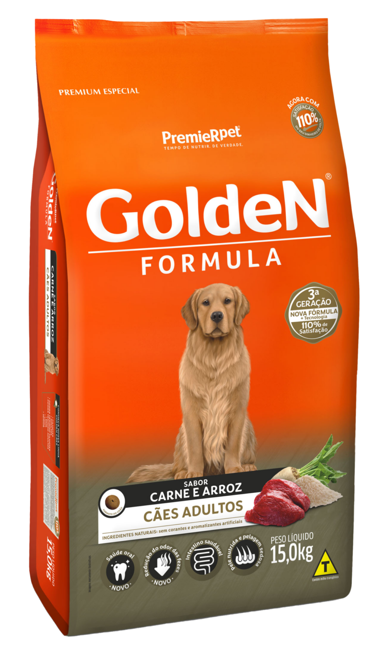 Golden Formula Adultos, Carne e Arroz 15kg