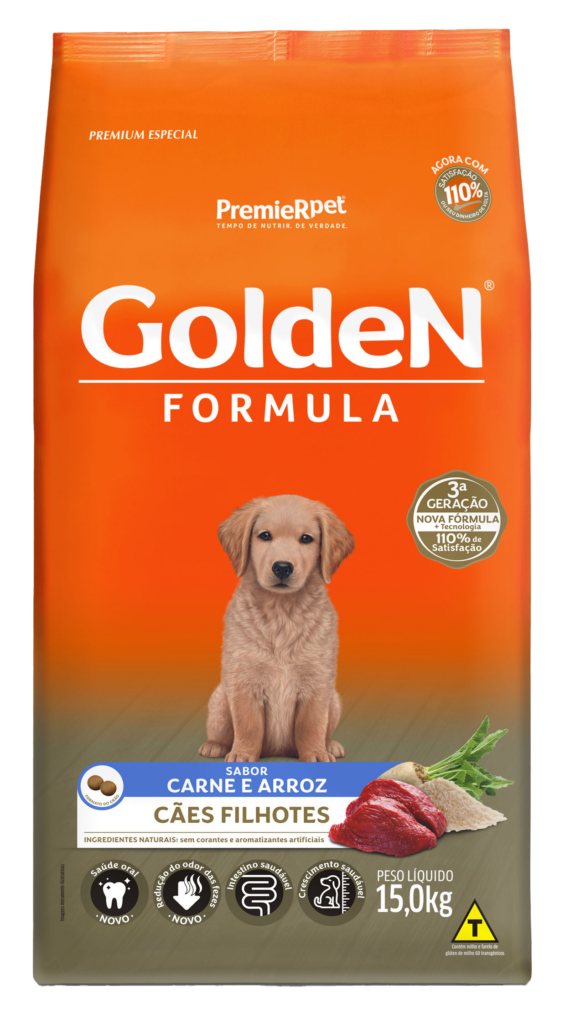 Golden Formula Filhotes, Carne & Arroz 15kg