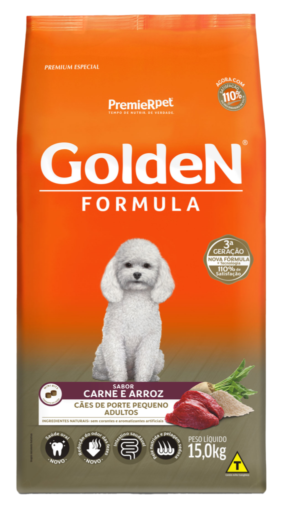 Golden Formula Adultos Pequeno Porte, Carne 15kg