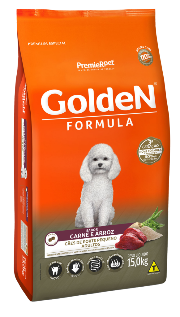 Golden Formula Adultos Pequeno Porte, Carne 15kg