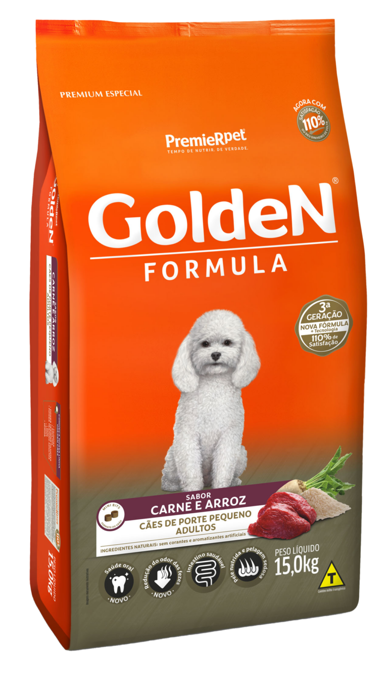 Golden Formula Adultos Pequeno Porte, Carne 15kg