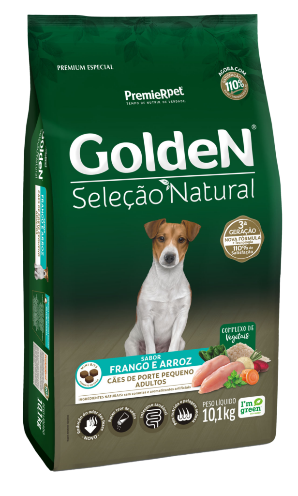 Golden Seleção Natural Adultos Porte Pequeno, Frango & Arroz 10kg