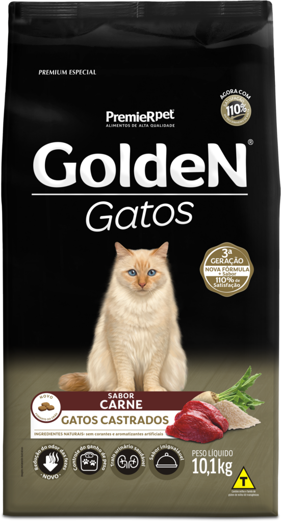 Golden Gatos Castrados Carne 10kg