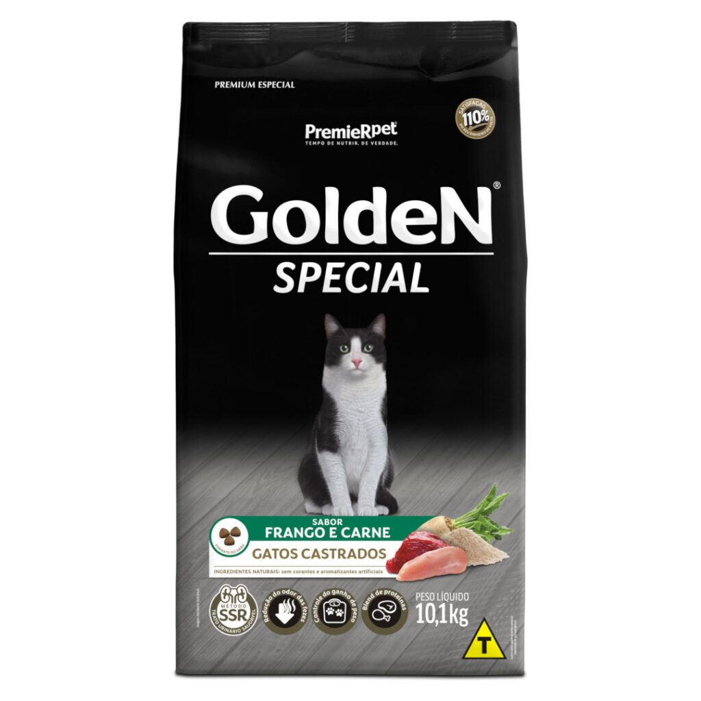 Golden Special Gatos Adultos Castrados Frango e Carne 10kg