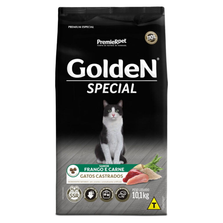 Golden Special Gatos Adultos Castrados Frango e Carne 10kg