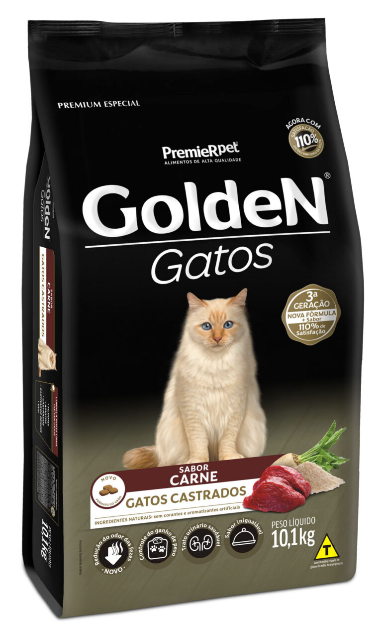 Golden Gatos Castrados Carne 10kg