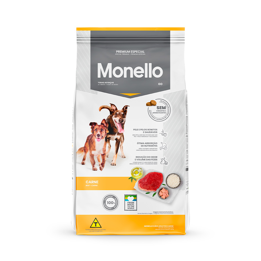 Monello Go, Premium Especial, Cães Adultos Todas as Raças 15kg