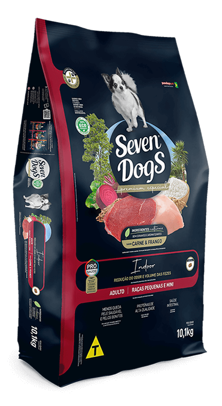 SEVEN DOGS ADULTOS, PEQUENAS E MINI CARNE E FRANGO 10KG